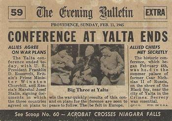1954 Topps Scoop (R714-19) #59 Big 3 Meet at Yalta Back