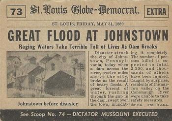 1954 Topps Scoop (R714-19) #73 Johnstown Flooded Back