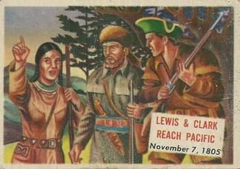1954 Topps Scoop (R714-19) #94 Lewis & Clark Reach Pacific Front