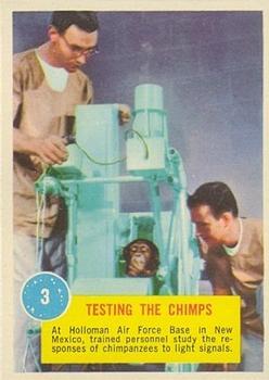 1963 Topps Astronaut Popsicle #3 Testing the Chimps Front