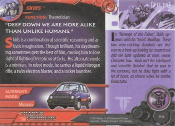 2013 Breygent Transformers Optimum - G1 Foil #TF18 Skids Back