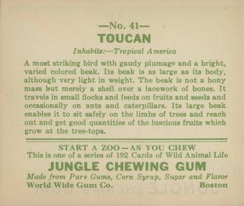 1933 Jungle Chewing Gum (R78) #41 Toucan Back
