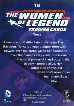 2013 Cryptozoic DC Comics: The Women of Legend #18 Terra Back