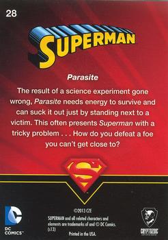 2013 Cryptozoic DC Comics Superman The Legend #28 Parasite Back