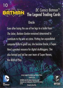 2013 Cryptozoic DC Comics Batman: The Legend #10 Oracle Back