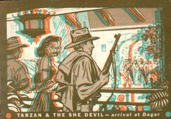 1953 Topps Tarzan & the She Devil (R714-21) #3 Arrival at Dagar Front