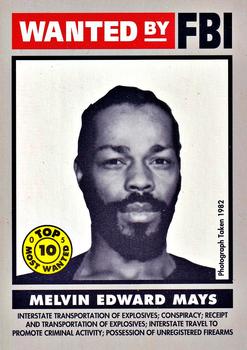 1993 Federal Wanted By FBI #5 Melvin Edward Mays Front