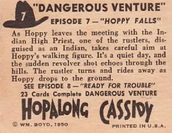 1950 Topps Hopalong Cassidy #7 Hoppy Falls Back