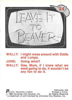 1983 Pacific Leave It To Beaver #24 June and Wally Back