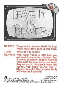 1983 Pacific Leave It To Beaver #48 Off to School Back