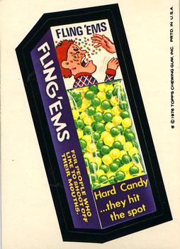 1976 Topps Wacky Packages 16th Series #NNO Fling 'Ems Front