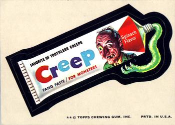1975 Topps Wacky Packages 12th Series #NNO Creep Fang Paste Front