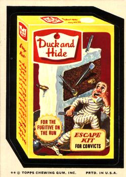 1975 Topps Wacky Packages 12th Series #NNO Duck and Hide Escape Kit for Convicts Front
