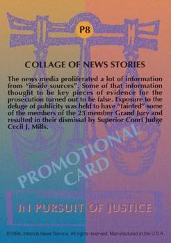 1994 In Pursuit of Justice: The Simpson Case - Promo #P8 Newspaper Stories Back