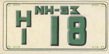 1953 Topps License Plates (R714-13) #19 New Hampshire Front