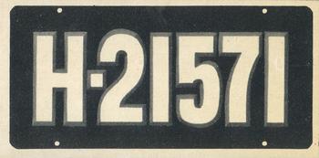 1953 Topps License Plates (R714-13) #72 Netherlands Front