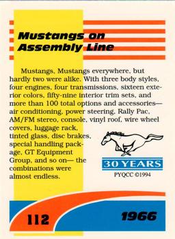 1994 Performance Years Mustang Cards II (30 Years) #112 1966 Assembly Line Back