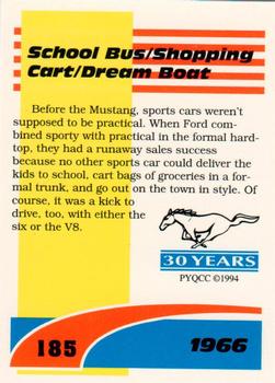 1994 Performance Years Mustang Cards II (30 Years) #185 it's a school bus... Back