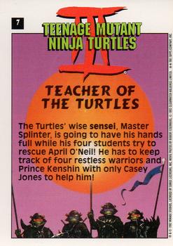 1992 Topps Teenage Mutant Ninja Turtles III #7 Teacher of the Turtles Back