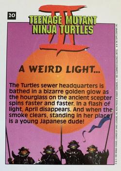 1992 Topps Teenage Mutant Ninja Turtles III #20 A Weird Light... Back