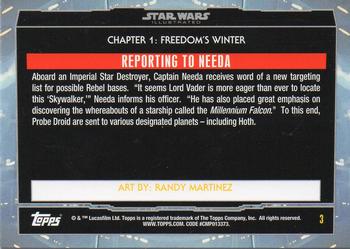 2015 Topps Star Wars Illustrated The Empire Strikes Back #3 Reporting to Needa Back