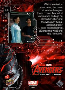 2015 Upper Deck Avengers Age of Ultron #20 Age of Ultron Back