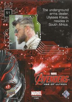 2015 Upper Deck Avengers Age of Ultron #51 Age of Ultron Back