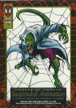 1994 Fleer The Amazing Spider-Man - Suspended Animation #12 Lizard Back