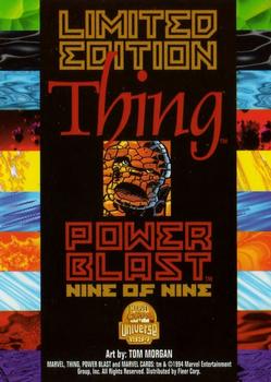 1994 Fleer Marvel Universe - Power Blast Gold #9 Thing Back