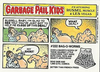1987 Topps Garbage Pail Kids Series 8 #300b Smoky Joe Back