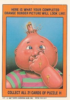 1987 Topps Garbage Pail Kids Series 8 #305b Reggie Veggie Back
