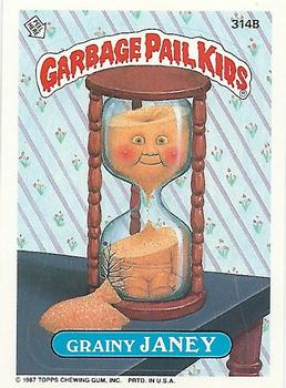1987 Topps Garbage Pail Kids Series 8 #314b Grainy Janey Front