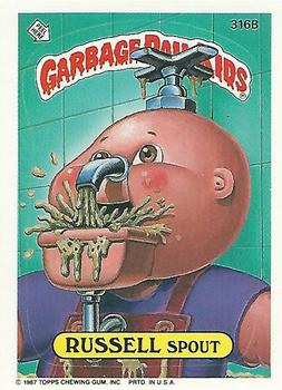 1987 Topps Garbage Pail Kids Series 8 #316b Russell Spout Front
