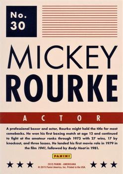 2015 Panini Americana - Red #30 Mickey Rourke Back