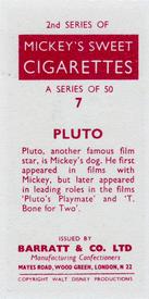 1957 Barratt Walt Disney Characters 2nd Series #7 Pluto Back