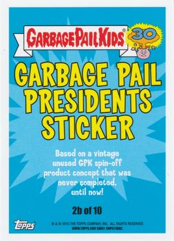 2015 Topps Garbage Pail Kids 30th Anniversary Series #2b Piercing Pierce Back