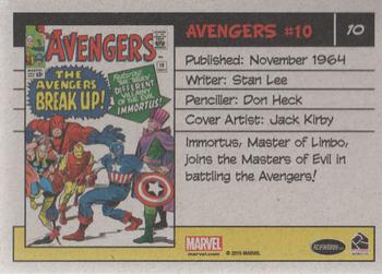 2015 Rittenhouse Marvel The Avengers Silver Age #10 Avengers #10 Back