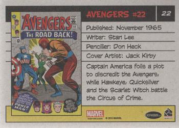 2015 Rittenhouse Marvel The Avengers Silver Age #22 Avengers #22 Back