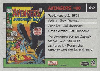 2015 Rittenhouse Marvel The Avengers Silver Age #90 Avengers #90 Back