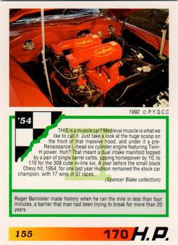 1992 PYQCC Muscle Cards II #155 1954 Hudson Hornet Back