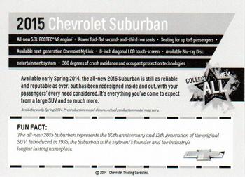 2014 Chevrolet - Series 2 #NNO 2015 Suburban Back