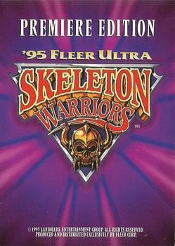 1995 Fleer Skeleton Warriors - Comics Promos #NNO Dagger Back