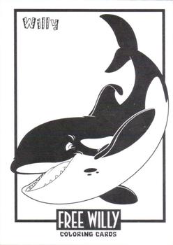 1995 SkyBox Free Willy 2: The Adventure Home - Coloring Cards #CC1 Willy Front