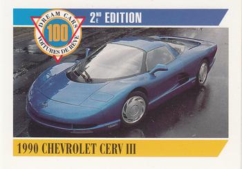 1992 Panini Dream Cars 2nd Edition #1 1990 Chevrolet Cerv III Front