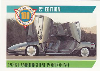 1992 Panini Dream Cars 2nd Edition #44 1988 Lamborghini Portofino Front