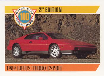 1992 Panini Dream Cars 2nd Edition #53 1989 Lotus Turbo Esprit Front