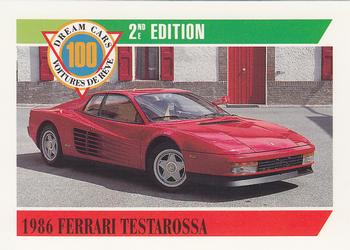1992 Panini Dream Cars 2nd Edition #95 1986 Ferrari Testarossa Front