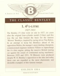 1997 Golden Era Classic Bentley #1 4-1/2-LITRE Back