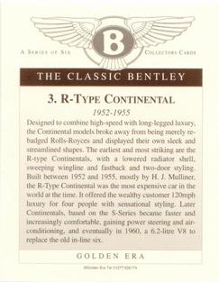 1997 Golden Era Classic Bentley #3 R-Type Continental Back