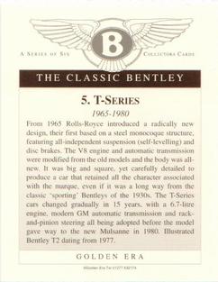 1997 Golden Era Classic Bentley #5 T-Series Back